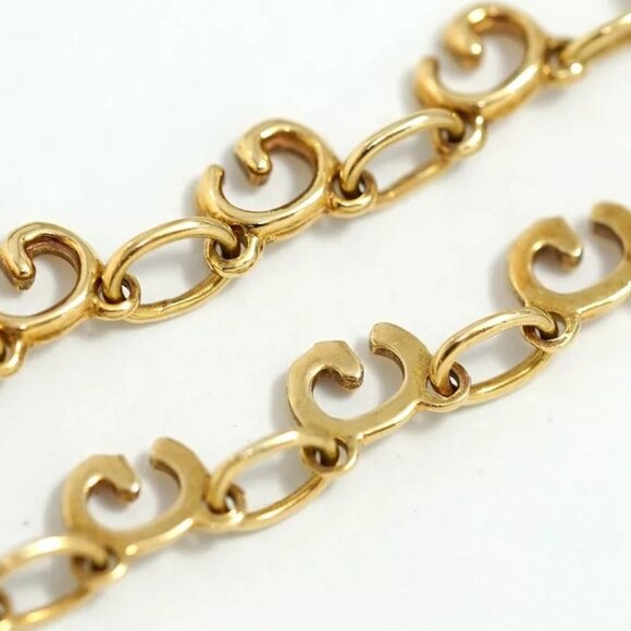 GUCCI G Logo Link Chain Bracelet 6.8" 18 Yellow Gold Auth w/Box d1144 - Picture 3 of 16